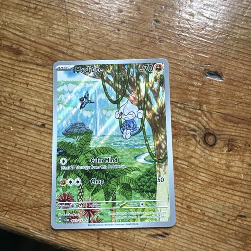 Pokemon TCG - Meditite - 153/142 - Stellar Crown - Holo - Illustration Rare NM