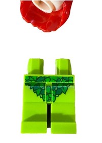 Lego Minifigure Poison Ivy Hair Over Shoulder - No Torso - Batman Dcu
