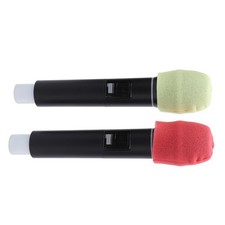 UHF Wireless Microphone Luminous Double Handheld Dynamic Mic With Receiver F NEW