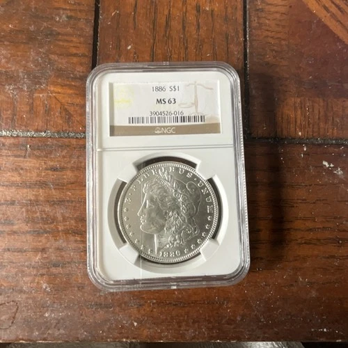 Morgan Dollar 1886 NGC MS63 Silver $1 Philadelphia Uncirculated KM#110