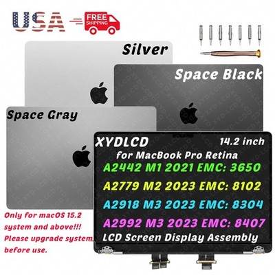 New 14.2in for MacBook Mac14,9 A2779 Retina M2 Pro/Max 2023 EMC 8102 LCD Screen.