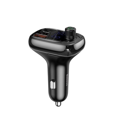 Baseus Bluetooth AUX FM-Modulator KFZ-Ladegerät, 2×USB 3,1 A, Schwarz