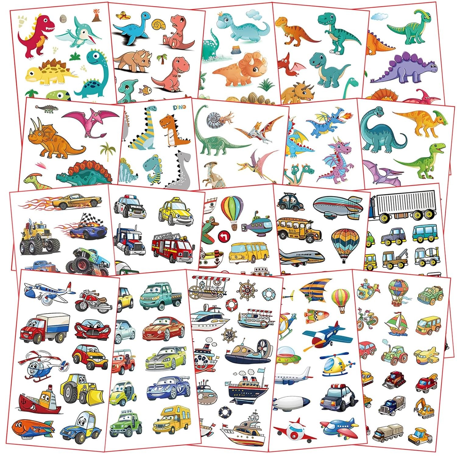 Тату-Киндер Набор из 20 небольших временных татуировок для динозавров и Фарерцев K 2090₽