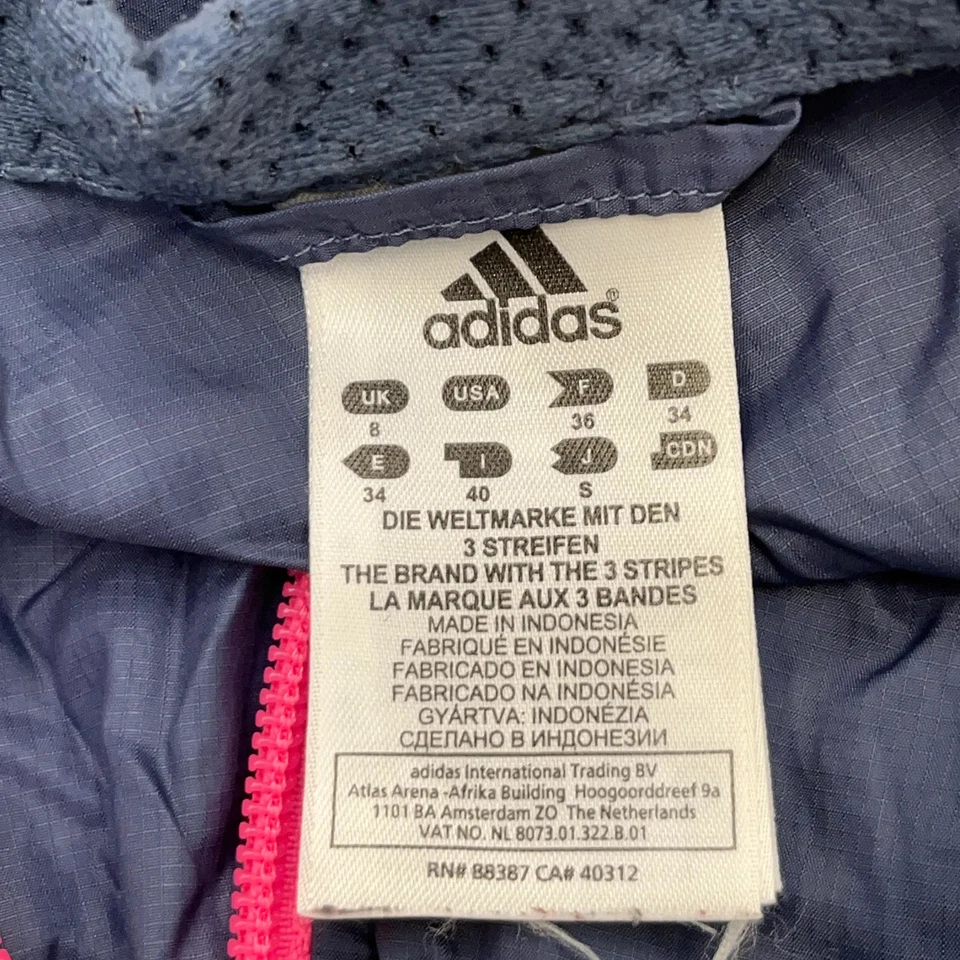 Adidas, Trainingsjacke, Damen, Größe: 34, Blau/Pink, Nylon/Polyester #aL1 - Bild 4 von 4