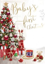 Babys 1st Christmas Singing Musical Christmas Card Xmas Sound Of Christmas Range