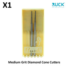 Nail Care RUCK Medium Grit Diamond Cone Cutter  1.6mm 2pcs Stainless Steel