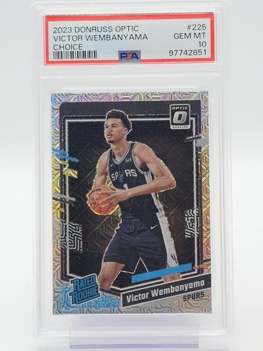VICTOR WEMBANYAMA 2023-24 DONRUSS OPTIC RATED ROOKIE CHOICE #225 PSA 10 Q2264