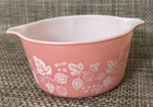 Vintage Pink Pyrex Gooseberry Casserole Dish | 1 Qt | Model 473