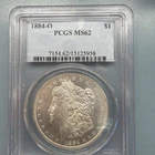 1884-O Morgan Silver Dollar $1 PCGS MS62 – New Orleans Mint
