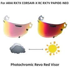 Photochromic Red Visor For Arai QV-Pro RX7X CORSAIR-X RX7V NEO XD VASV Vector X