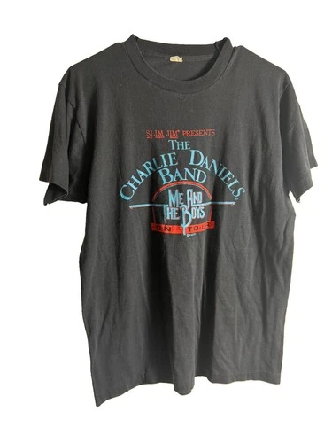 CHARLIE DANIELS BAND concert country rock shirt M 1980s vintage concert t-shirt, vintage, single stitch, B+ condition