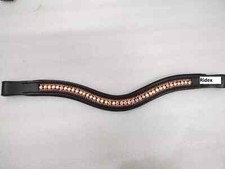Designer Multi Crystal Horse Leather Browband For Bridle.
