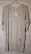 NWT Gap Women's Ivory Open Front Longer Cardigan Sz S Light Weight