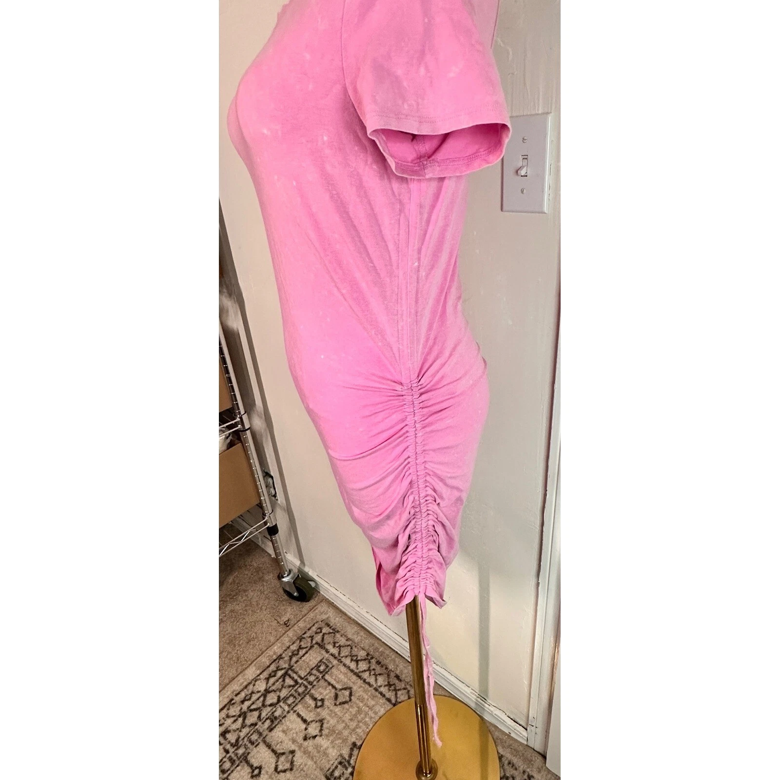 UNDERCOVER Abito donna Victoria's Secret rosa manica corta con coulisse laterale taglia XS
