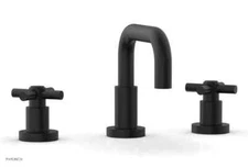 Phylrich 136/040 Widespread Faucet Tubular Cross Handles MATTE BLACK New!