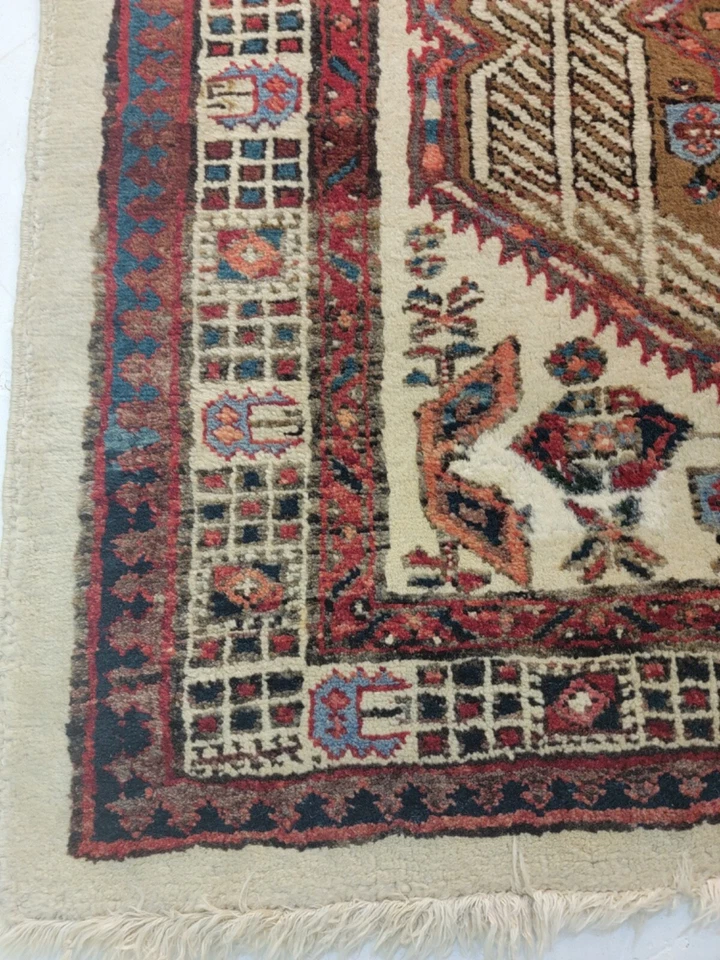 Antique Oriental Hand-Knotted Wool Runner Collectible Serapi Sarab 3'4" x 15'3" - Image 3 of 4