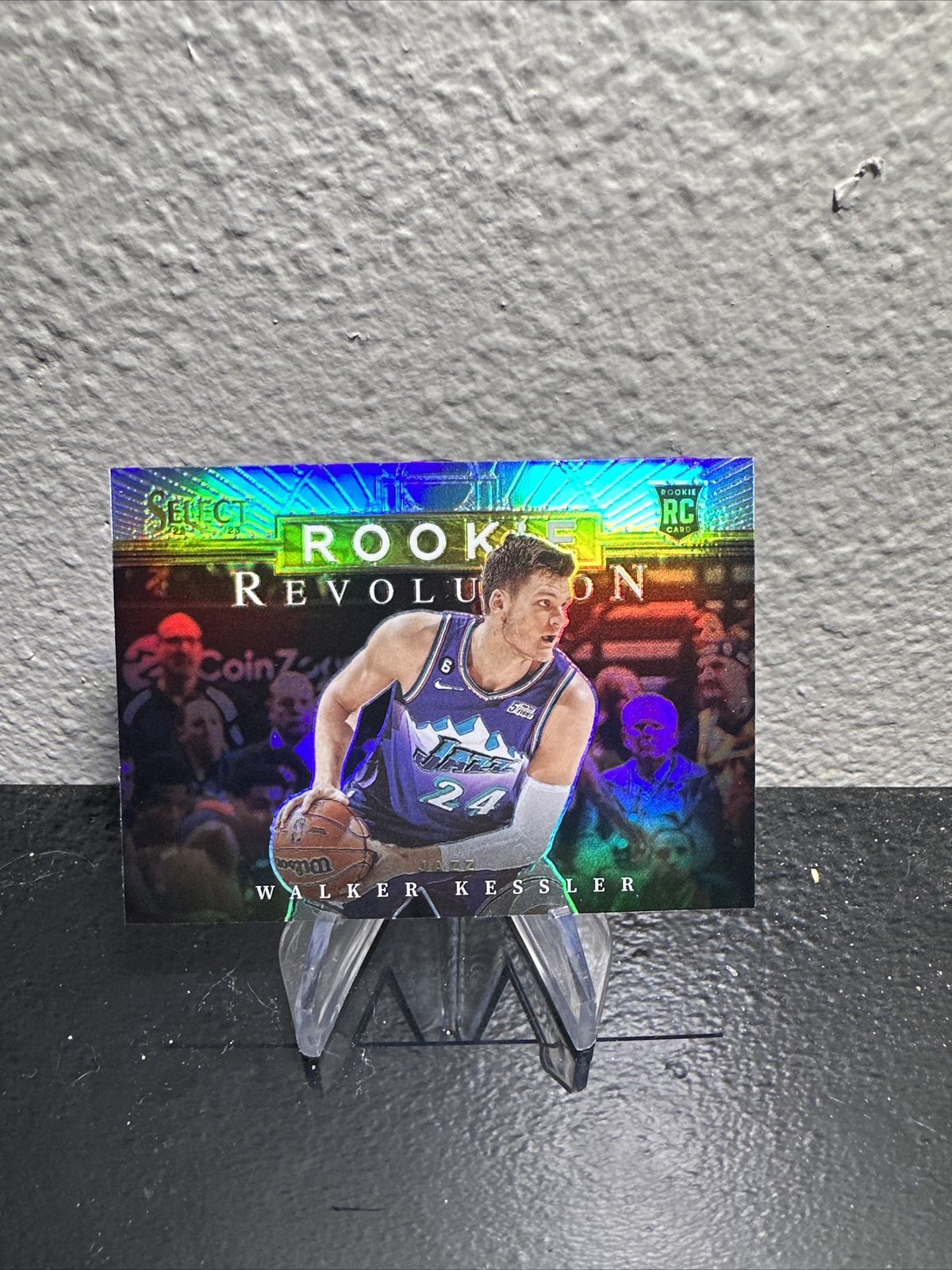 2022-23 Panini Select Basketball Walker Kessler Rookie Revolution Silver Prizm