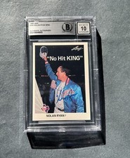 1990 Leaf Nolan Ryan signed.TX Rangers Auto.BAS 10 Autograph Card NM-MT+ HOF