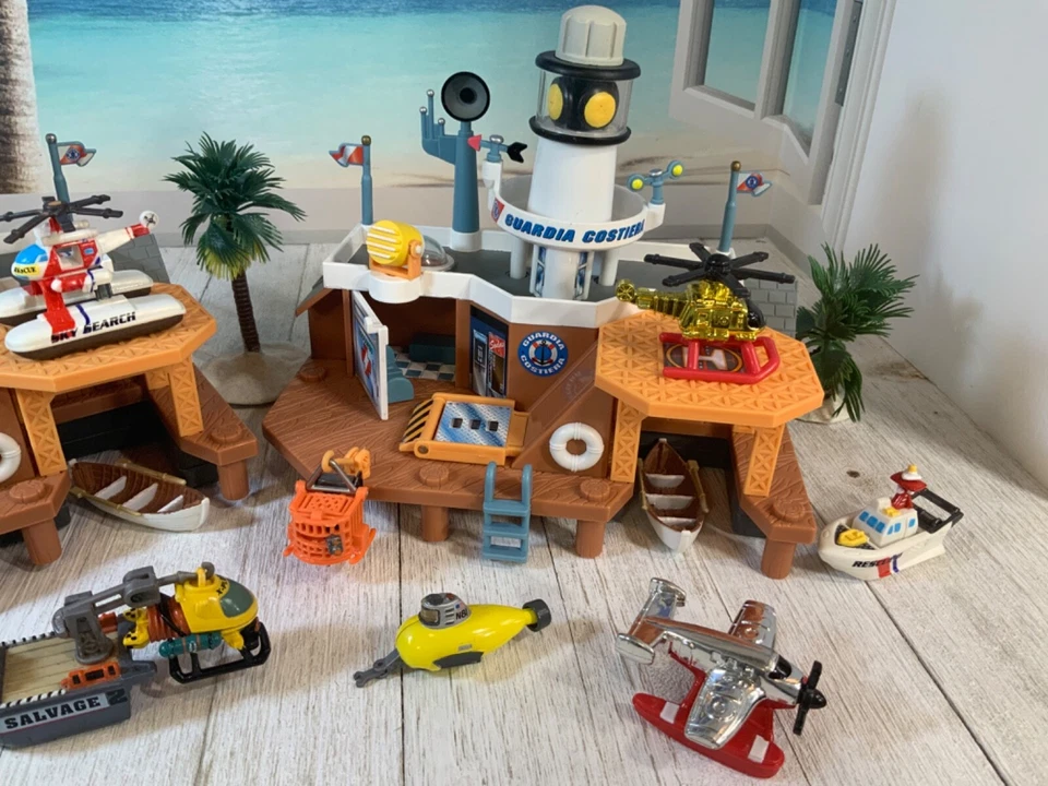 Micro Machines 2 COMPLETE sets Exploration Harbor Rescue Center Playsets - Image 4 of 4