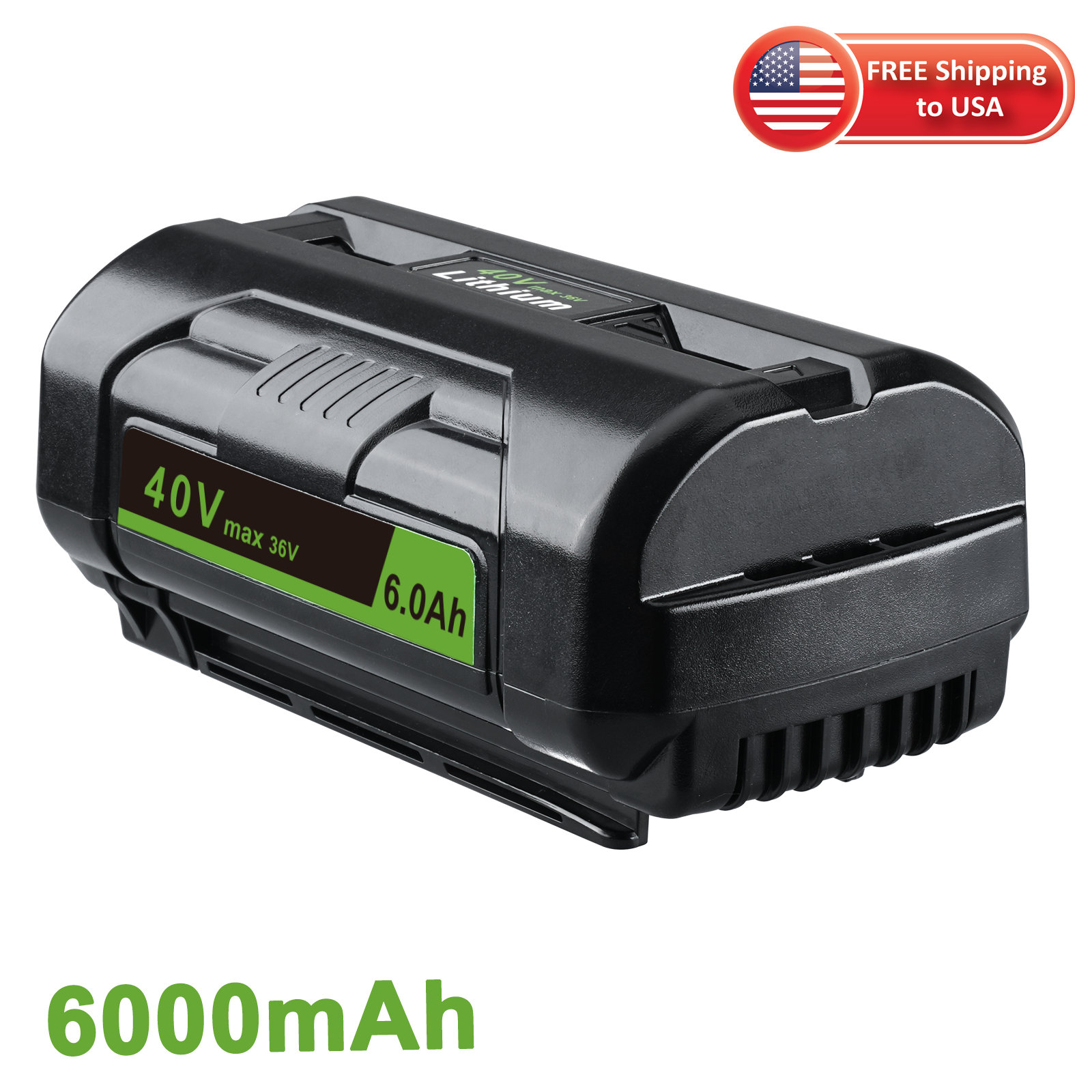 40V Max 6Ah Extended High Capacity Lithium Battery for Ryobi OP4050 OP40602