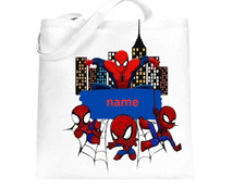 Handmade Personalized Spider-man Inspired Trick Or Treat Bag Halloween Bag