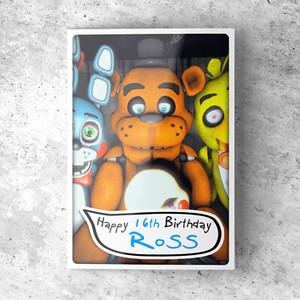 FIVE NIGHTS AT FREDDYS Personalised Birthday Card for Kids Girls Boys ...