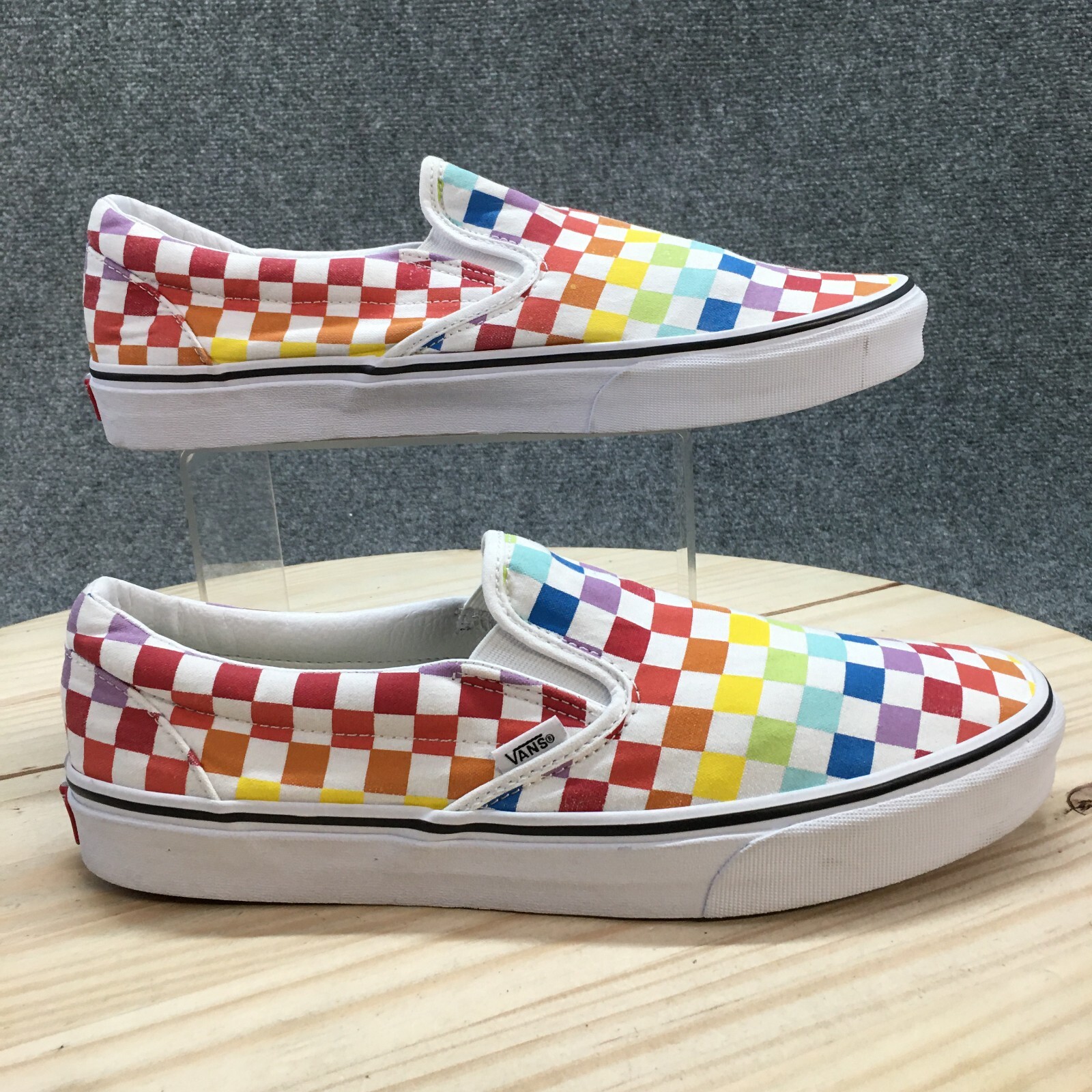 Vans Shoes Mens 12 Checkerboard Loafer Sneaker Multic… Gem