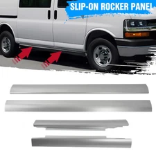Slip-On Rocker Panel Left & Right Side For 1996-18 Chevy Express GMC Savana Van