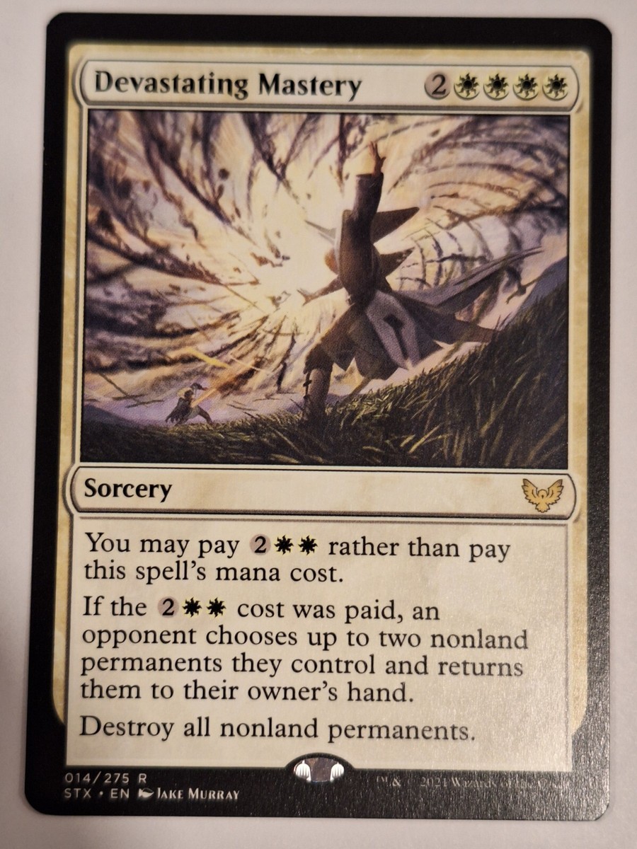 mtg card destroy all permanents Devastating Mastery - Strixhaven: School of Mages -Magic the Gathering MTG  Nice!