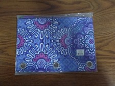 Vera Bradley Pencil Pouch ~ Lilac Tapestry ~ Case for NoteBook Binder NEW