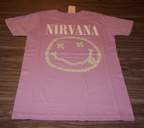 NIRVANA Band SMILEY FACE T-shirt 