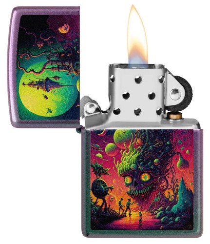Zippo 46238, Distant Lands Design, Iridescent Finish Lighter, NEW - Picture 2 of 3