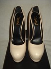 100% AUTHENTIC NEW WOMEN YVES SAINT LAURENT TRIBUTE CREAM PUMP/HEELS US 10 — photo 2