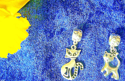 1 Kettenanhänger Katze Kitty Cat Katzen Anhänger für Ketten Pendant - Dangle 