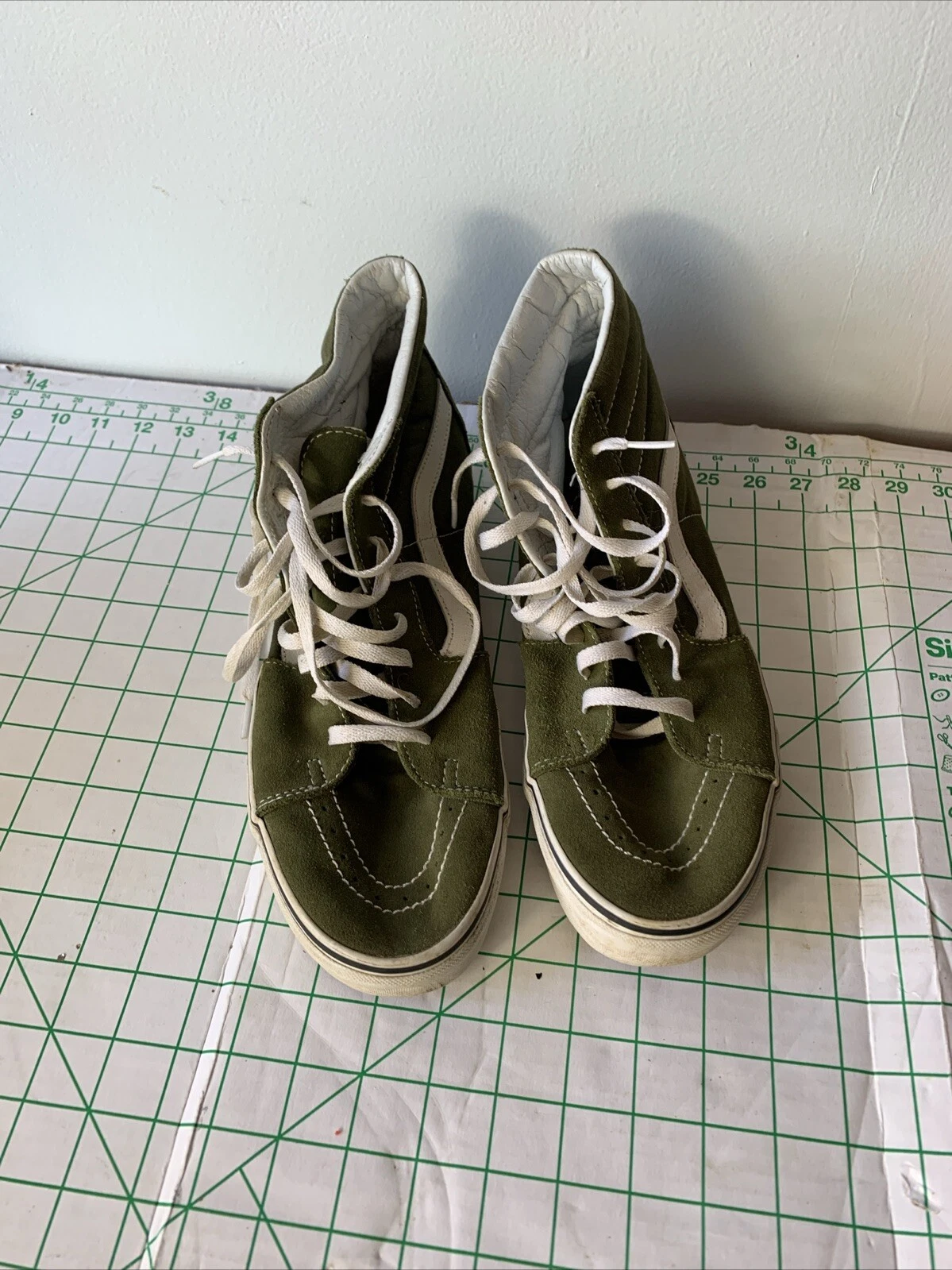 Scarpe sneakers alte uomo taglia 11 5 Vans Sk8 hi verde oliva esercito