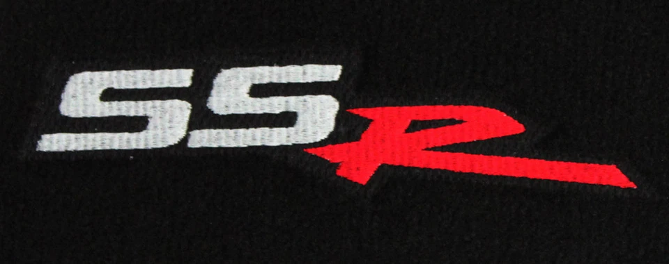 НОВЫЙ! ЧЕРНЫЕ передние коврики 2005-2006 CHEVY SSR вышитый логотип пара, комплект - Изображение 2 из 4