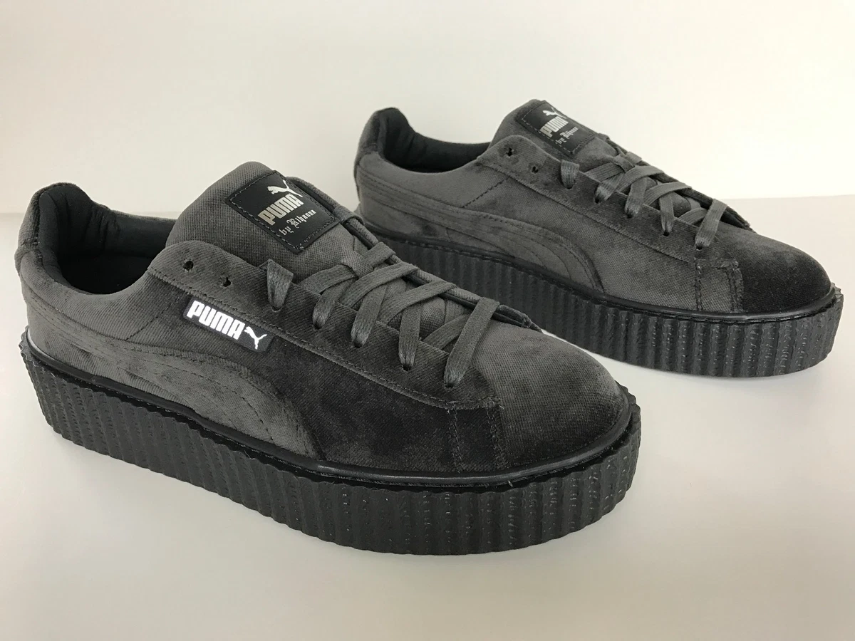 NEU PUMA FENTY RIHANNA CREEPERS SAMTIG GLACIER GRAU DAMENSCHUHE ALLE GR SSEN