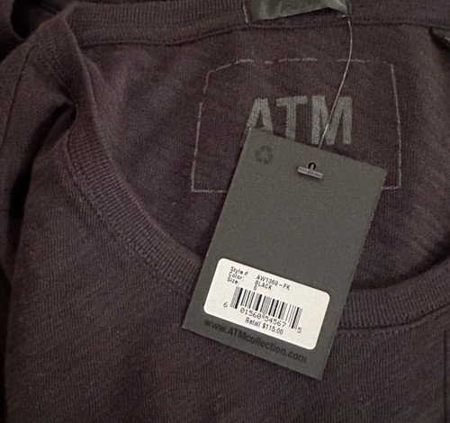 ATM Slub Jersey Long Sleeve Top in Black. NWT. Size Small. Retail- $115 - 第 6/6 張圖片