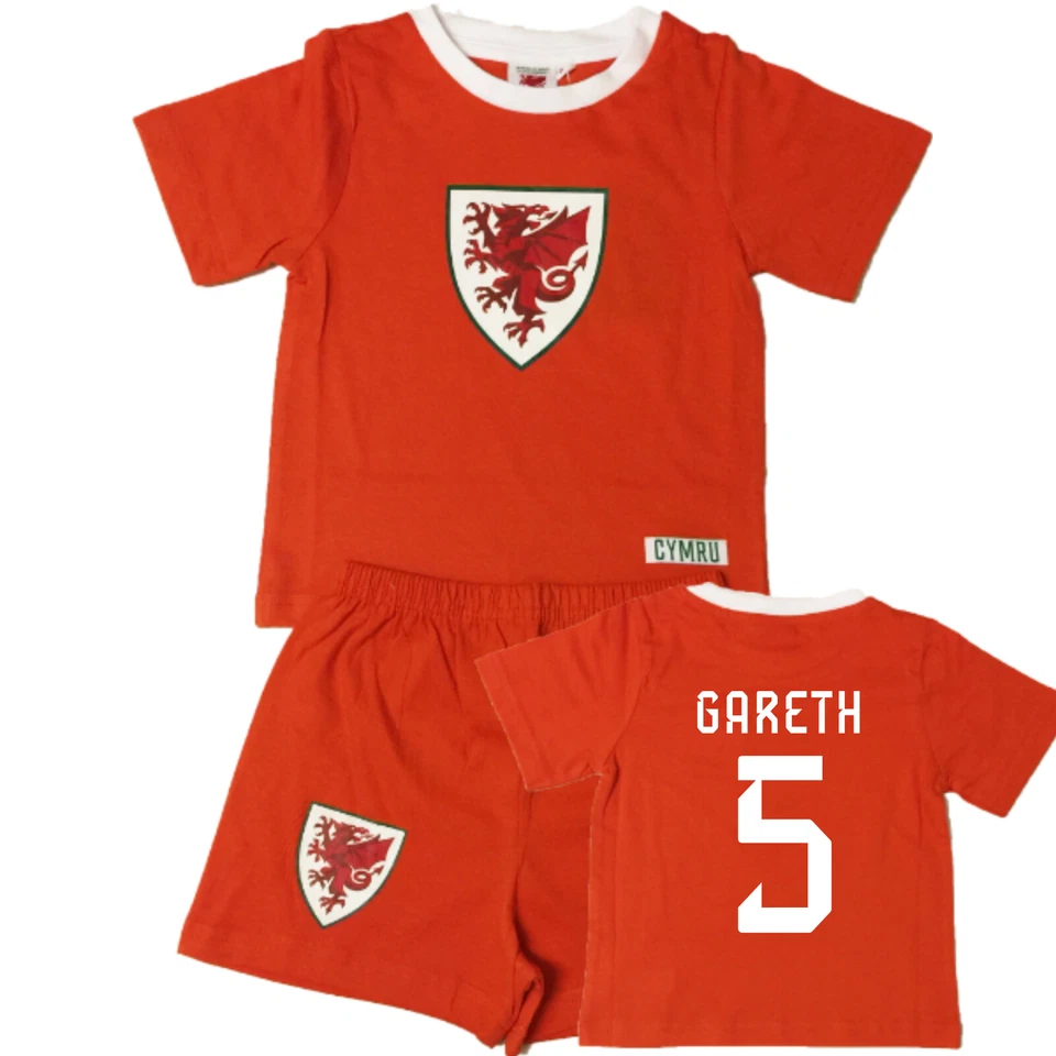 Wales Football Kids Boys Pyjamas Ages 3 - 12 Years -Personalisation Available