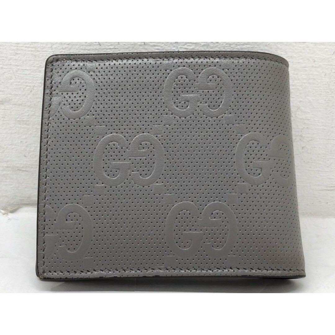 GUCCI MEN'S CURRENT GRAY GG EMBOSSED LEATHER BIFOLD WALLET | eBay