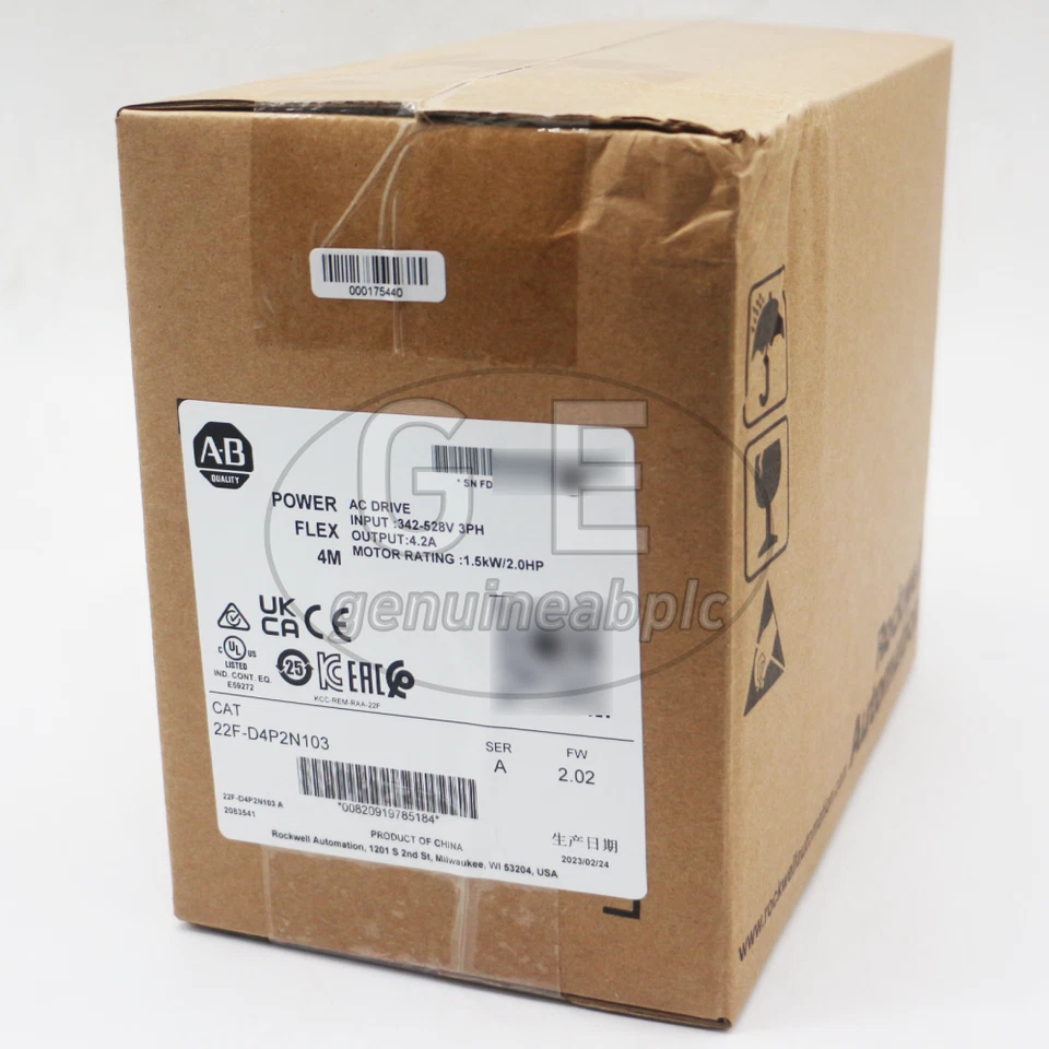 New Allen Bradley NEW Sealed 22F-D4P2N103 PowerFlex 4M 1.5 kW 2 HP AC Drive - Image 2 of 4