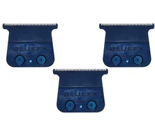 3x BaByliss Pro Blue DLC/Titanium Standard-Tooth Trimmer Blade #FX707BL