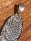 c1985 ZUNI INLAY PENDANT NECKLACE TURQUOISE STERLING SILVER JEWELRY  ~ "CR" — photo 5