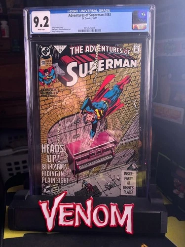 ADVENTURES OF SUPERMAN #483 DC COMICS CGC GRADED AT A 9.2