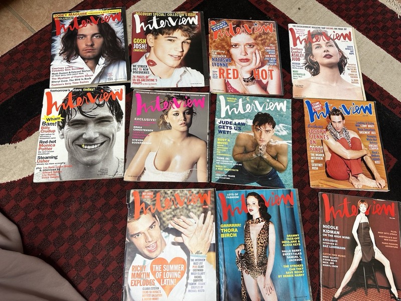 Lot Of 11 Interview Magazines 1998, 1999, 2000, 2001 and 2002
