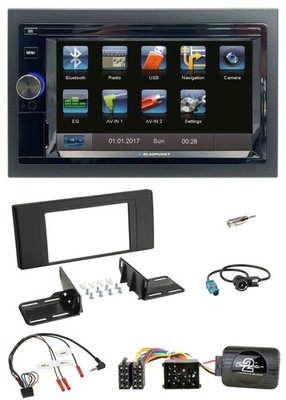 Blaupunkt Lenkrad USB Bluetooth TMC 2DIN Navigation für BMW X5 2000-2003 17 Pin