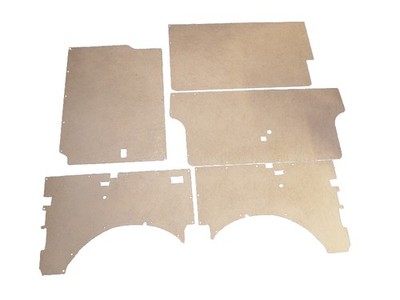 5-Teiliges MDF Platten Türpappen Set für VW T4 Bus kurzer Radstand