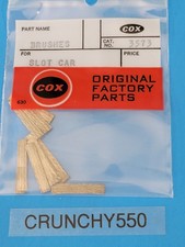 6 Pair COX Slot Car Pick Up Brushes No Hole  3573 1/8 x 7/8 Vintage NOS