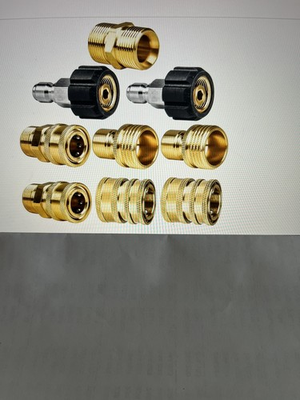 #ad Pressure Washer Adapter Set Quick Disconnect Kit M22 Swivel to 3 8”….WOJET $17.00