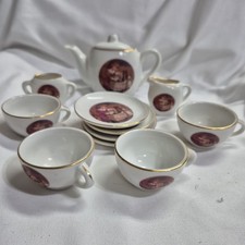 12 Piece Set Miniature Toy Tea Set Girl Dog  Cat Dollhouse Miniatures Taiwan